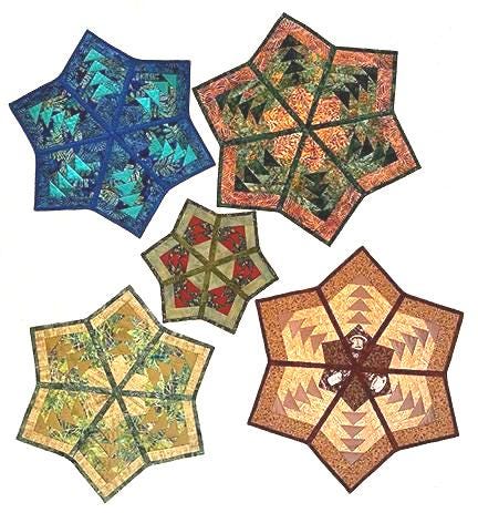 Quilt-as-you-go table topper pattern. Digital download/pdf file.