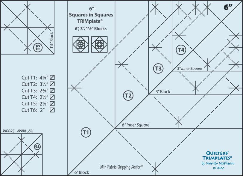 6" Squares in Squares TRIMplate