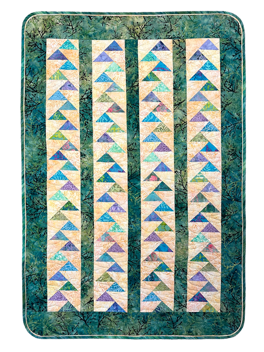 Migrating Flying Geese Quilt in 3 Sizes. Digital download/pdf file.